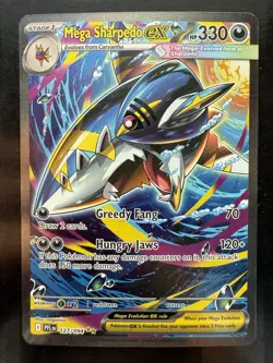 Pokemon Mega Sharpedo EX Phantasmal Flames 127/094 Special Illustration Rare NM - Image 1