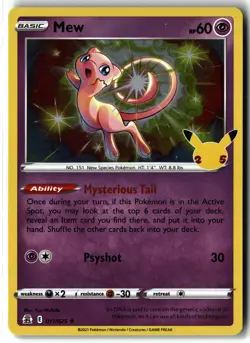 Mew ⭐ 011/025 Holo Rare Celebrations 2021 Pokemon NM - Image 1