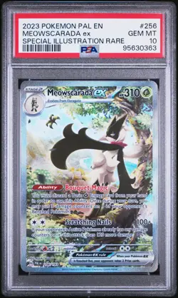 Meowscarada Ex Special Illustration Rare Pokemon Paldea Evolved 256/193 PSA 10 - Image 1