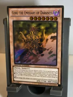 Yugioh Ghost Rare Gorz the Emissary of Darkness GLD5-EN024 - Image 2