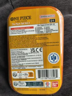 One Piece Tin Pack Set Vol. 2 Ace - Bandai TCG Volume Two - SEALED - Image 2
