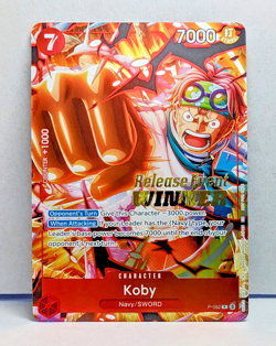 Koby (OP12 Release Event Winner) P-092 One Piece Promotion Cards Foil - Image 1