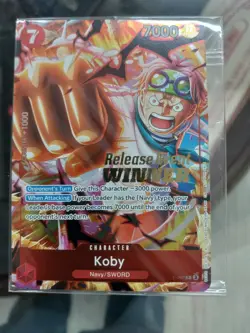 Koby (OP12 Release Event Winner) P-092 One Piece Promotion Cards Foil - Image 1