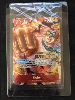 Koby (OP12 Release Event Winner) P-092 One Piece Promotion Cards Foil SEALED - Image 1