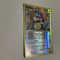 Munchlax 68/100 Majestic Dawn Reverse Holo Pokemon Card 2008 Vintage TCG NM - Image 3