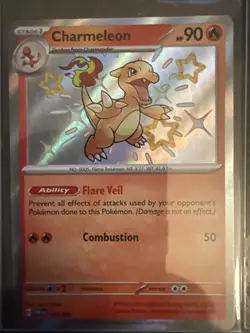 Pokemon TCG Charmeleon Card Scarlet & Violet Paldean Fates 110/091 Baby Shiny - Image 1