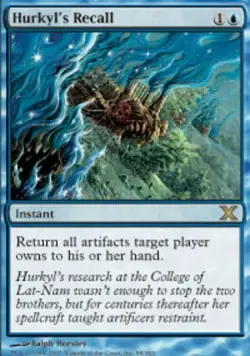 Light Play, English MTG Regular Hurkyl's Recall 10th Edition Magic the Gathering - Image 1