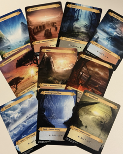 Original OG Dual Lands - Custom Art - Set of LotR Scroll Frame Playtest - Image 1