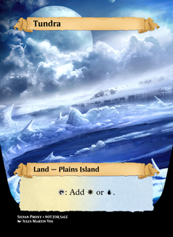 Original OG Dual Lands - Custom Art - Set of LotR Scroll Frame Playtest - Image 3