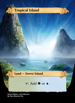 Original OG Dual Lands - Custom Art - Set of LotR Scroll Frame Playtest - Image 4