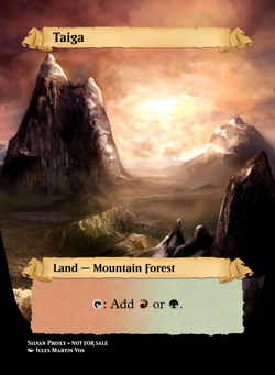 Original OG Dual Lands - Custom Art - Set of LotR Scroll Frame Playtest - Image 5