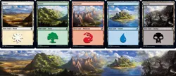 Magic the Gathering 100 Basic Land Lot 20 Island Plain Swamp Mountain Forest MtG - Image 1