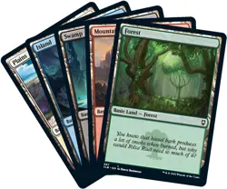 Magic the Gathering 100 Basic Land Lot 20 Island Plain Swamp Mountain Forest MtG - Image 2