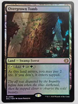 MTG Lorwyn Eclipsed - ECL 266 Overgrown Tomb - Rare Foil - Image 1