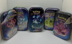 Pokemon Paldean Fates EMPTY Mini Tins Full Set of 5 - NO PACKS!!! EMPTY!!! - Image 1