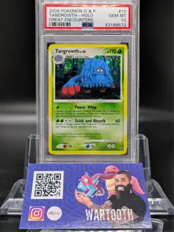 Pokemon TCG Tangrowth Holo Rare Card 10/106 Great Encounters 2008 PSA 10 - Image 1