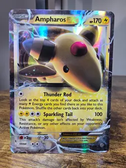 Ampharos-EX #27/98 XY - Ancient Origins 2015 Holo Rare NM/LP Pokemon TCG - Image 1