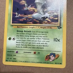 Pokemon TCG | Koga's Zubat | 83/132 | Gym Challenge - Image 3