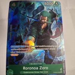 One Piece (BANDAI) Roronoa Zoro PRB02-006R Alternative Art Holo - Image 1