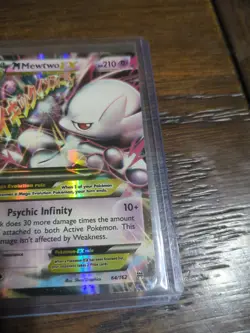 Pokemon M Mega Mewtwo EX Ultra Rare Holo TCG Card 64/162 XY Breakthrough - Image 2