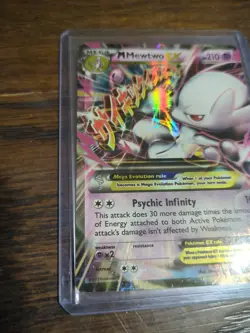 Pokemon M Mega Mewtwo EX Ultra Rare Holo TCG Card 64/162 XY Breakthrough - Image 3