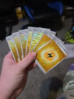 Pokemon TCG Lightning Holo Energy Cards Lot of 7 NM/M Black Bolt White Flare SV - Image 1