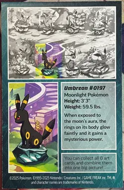 Umbreon Mini Tin Card - Prismatic Evolutions Pokemon 2025 - Image 2