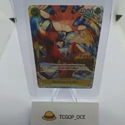 Monkey D. Luffy OP04 Pre Release Winner SEALED P-036 One Piece Card English NM - Image 1