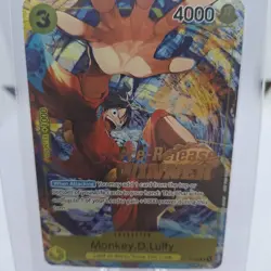 Monkey D. Luffy OP04 Pre Release Winner SEALED P-036 One Piece Card English NM - Image 2