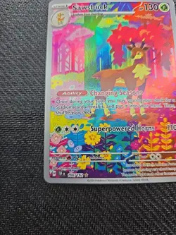 Pokemon TCG Sawsbuck Card 166/162 SV05: Temporal Forces NM Condition - Image 3