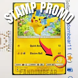 Pikachu STAMPED BATTLE ACADEMY PROMO card #2 19/68 Sun & Moon Hidden Fates 2019 - Image 1