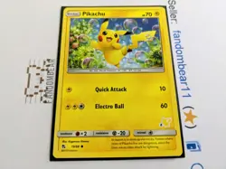 Pikachu STAMPED BATTLE ACADEMY PROMO card #2 19/68 Sun & Moon Hidden Fates 2019 - Image 2