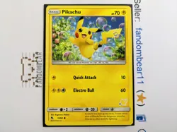 Pikachu STAMPED BATTLE ACADEMY PROMO card #2 19/68 Sun & Moon Hidden Fates 2019 - Image 3