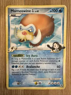 Mamoswine GL - 27/111 - Pokemon Rising Rivals Non-Holo Card DAMAGED - Image 1