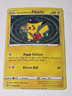 Special Delivery Pikachu SWSH074 SWSH: Sword & Shield Promo Cards Holo - Image 1