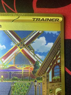2023 Artazon Trainer 229/197 Obsidian Flames Gold Full Art Pokemon Card - Image 2