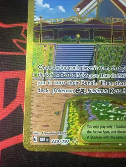 2023 Artazon Trainer 229/197 Obsidian Flames Gold Full Art Pokemon Card - Image 4