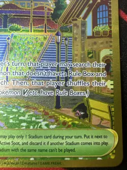 2023 Artazon Trainer 229/197 Obsidian Flames Gold Full Art Pokemon Card - Image 5