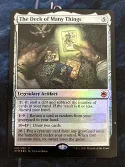 The Deck of Many Things Adventures in the Forgotten Realms Foil NM-M Unplayed - Image 1