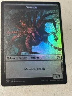 mtg foil token Spider // Guenhwyvar, 007//013, Forgotten Realms, unplayed - Image 2