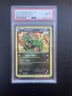 Rayquaza 11/20 Dragon Vault Holo Vintage Pokemon 2012 PSA 8 - Image 1