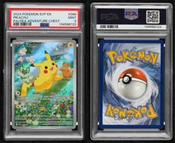 Pikachu (Paldea Adventure Chest) Holo Pokemon Scarlet & Violet Black Star PSA 9 - Image 3