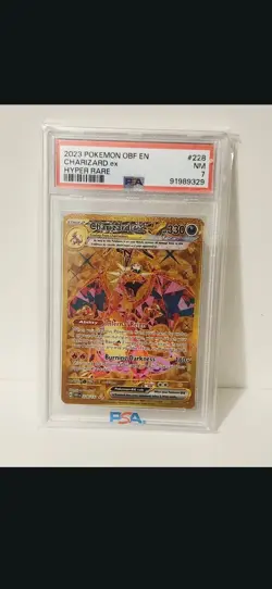 2023 Pokemon OBF EN #228 Hyper Rare Charizard ex PSA NM 7 - Image 2