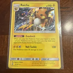 Pokemon TCG Raichu Holo Rare Burning Shadows #41/147 NM/M Condition - Image 1