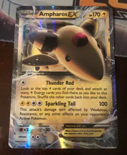 Pokemon TCG Ancient Origins Ampharos EX Holo Ultra Rare 27/98 NM - Image 1
