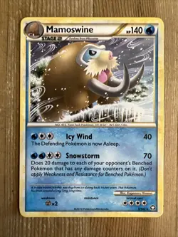 Pokemon TCG Mamoswine HS-Triumphant 5/102 Non Holo Rare MP - Image 1