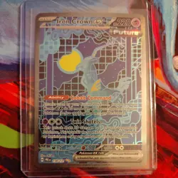 Pokemon TCG Iron Crown ex 158/131 SV: Prismatic Evolutions SIR NM-LP - Image 1