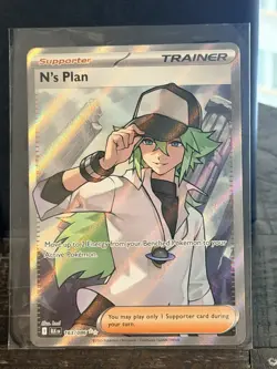 N's Plan 163/086 - Pokemon TCG - Black Bolt Ultra Rare Full Art Trainer Holo - Image 1