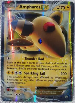 Pokemon 1x Ampharos EX 27/98 Holo Ultra Rare XY - Ancient Origins Near Mint - Image 1
