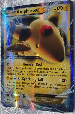 Pokemon 1x Ampharos EX 27/98 Holo Ultra Rare XY - Ancient Origins Near Mint - Image 2